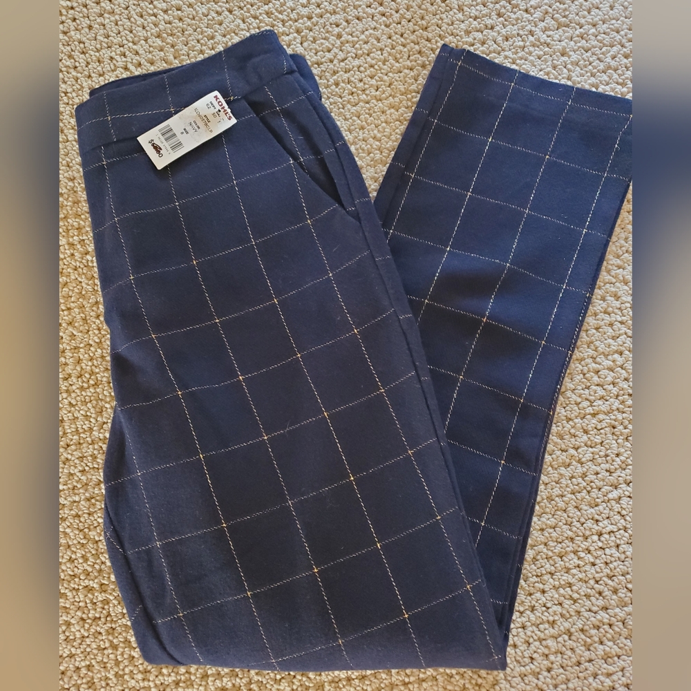 Draper James RSVP Straight Pant Navy/Gold-Size 8‎